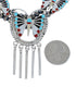Zuni Sterling Silver Multicolor Butterfly Necklacke And Earrings Set AX127537